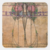 マーガレット・マクドナルド・マクキントシュのメイクイーン スクエアシール (正面)