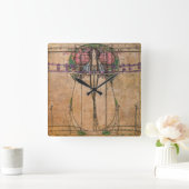 マーガレット・マクドナルド・マクキントシュのメイクイーン スクエア壁時計 (ホーム)