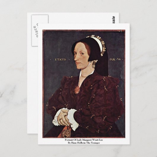 マーガレット・ワイアット・リーの肖像 ポストカード (正面/裏面)