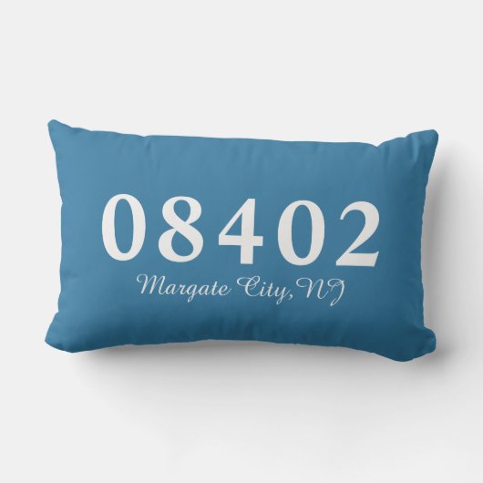 マーガートシティNJ 08402枕、ビーチ引っ越し祝いパーティー ランバークッション (裏面)