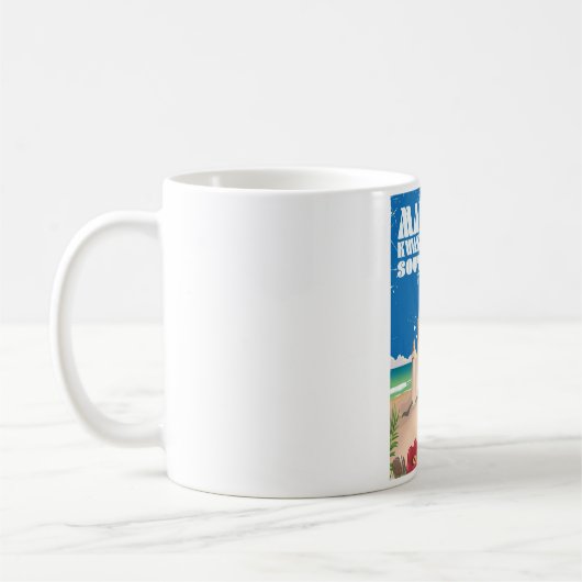 マーガート、クワズル – ナタール南アフリカ旅行プリント コーヒーマグカップ (左)