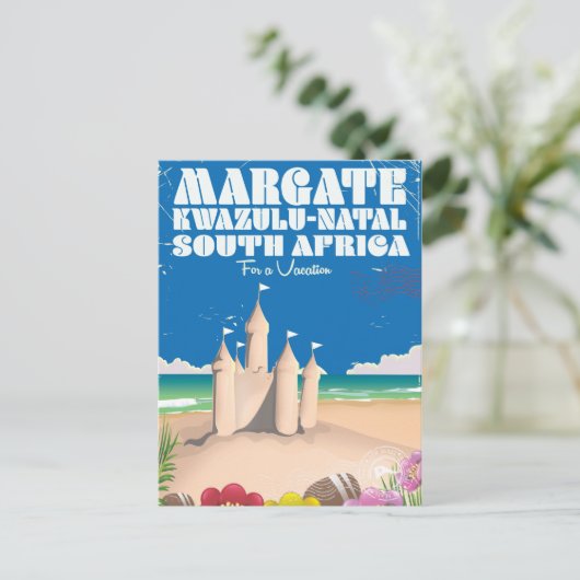 マーガート、クワズル – ナタール南アフリカ旅行プリント ポストカード (スタンド正面)