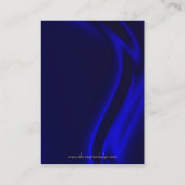 マーキスブルーシルク金ゴールドスクロールテーブルプレイスカード プレイスカード (裏面)