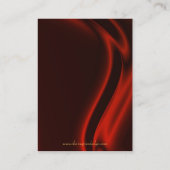 マーキスレッドシルク金ゴールドスクロールテーブルプレイスカード プレイスカード (裏面)