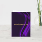 マーキス パープル シルク ゴールド サンクス ノートカード (裏面)