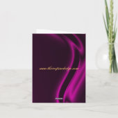 マーキス ピンク シルク ゴールド サンクス ノートカード (裏面)