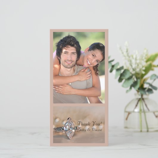 マーキセダイヤモンド婚約リングや輪結婚ズサンキューユー サンキューカード (スタンド正面)