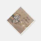マーキセダイヤモンド婚約リングや輪結婚ズ スタンダードカクテルナプキン (角)