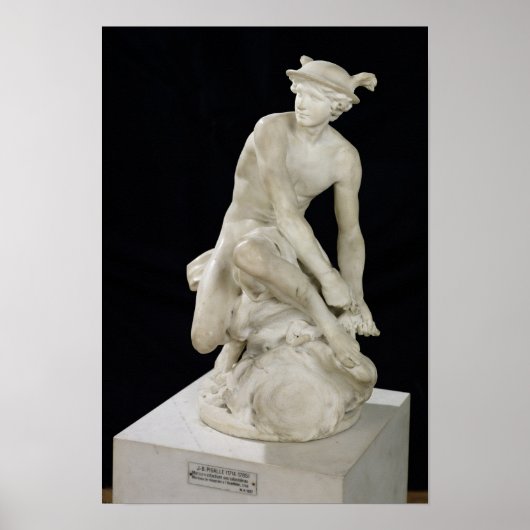 マーキュリーが翼のあるサンダルを取り付け， 1744 ポスター (正面)