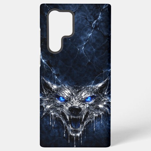 マーキュリーウルフ ブルーサファイアの瞳 グレイシャル SAMSUNG GALAXYケース (裏面)