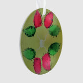 マーキュリーガラスクリスマスボールヴィンタグ色彩の鮮やかフローラ オーナメント (正面)