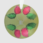 マーキュリーガラスクリスマスボールヴィンタグ色彩の鮮やかフローラ オーナメント (正面)