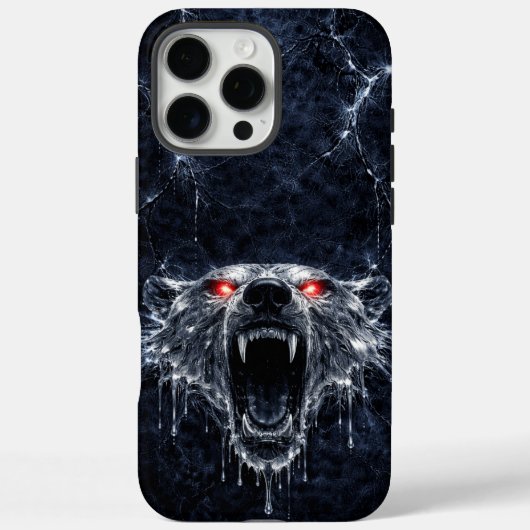 マーキュリー ポーラーベア レッド ルビー アイズ グレイシャル Case-Mate iPhoneケース (裏面)