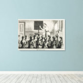 「マーキングレッスン」、「マニュアル」のイラストレーション キャンバスプリント (インサイチュ (ウッドフロア))