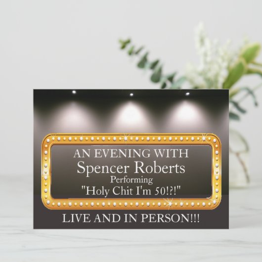 マーキーおもしろい誕生日招待状 招待状 (スタンド正面)