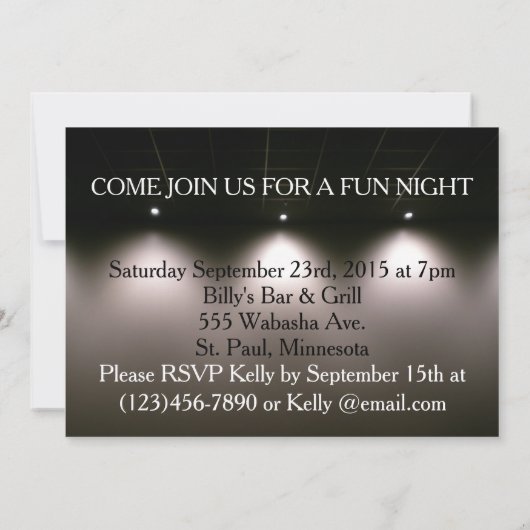 マーキーおもしろい誕生日招待状 招待状 (裏面)