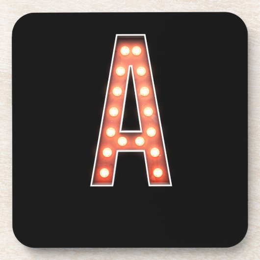 マーキーのライトをモノグラムする コースター (正面)