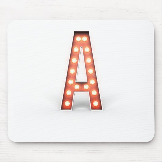 マーキーのライトをモノグラムする マウスパッド (正面)