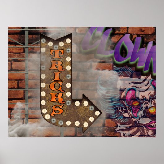 マーキーサイングラフィティ怖いピエロ ポスター (正面)