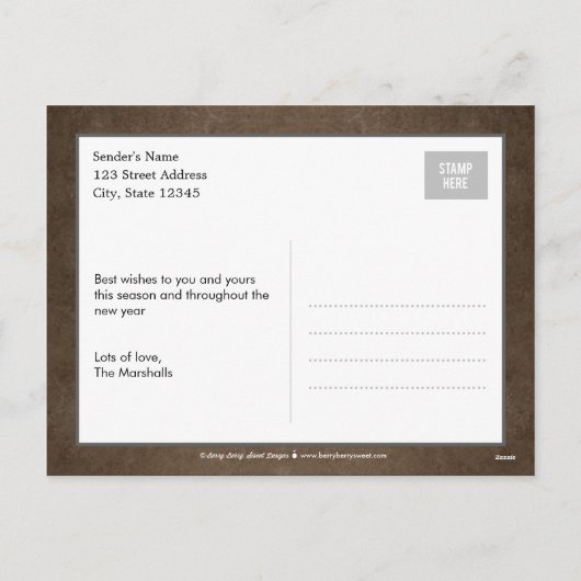 マーキーライトはがきホリデーフォトカード シーズンポストカード (裏面)