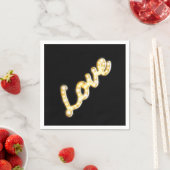 マーキーライトナプキン – 黒 スタンダードカクテルナプキン (インサイチュ)