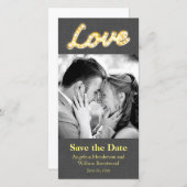 マーキーライト日付を保存フォトグレーラップ セーブザデート (正面/裏面)