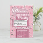 マーキー内のムービーパーティの招待状レトロドライブ 招待状 (スタンド正面)