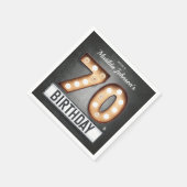 マーキー70誕生日ブロードウェイグラマラスカスタム スタンダードカクテルナプキン (角)