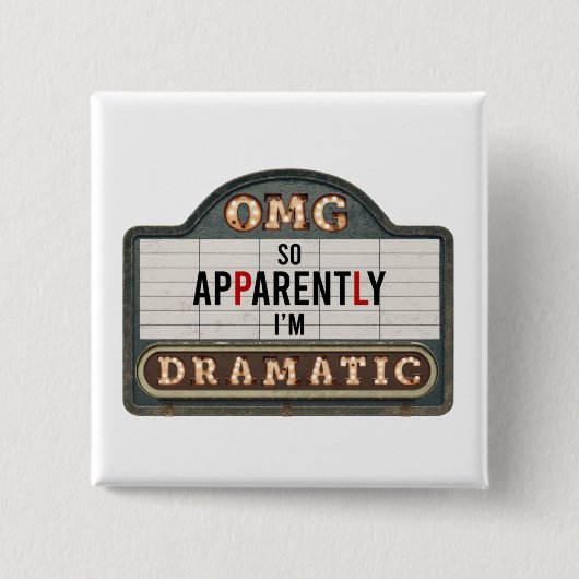 マーキー・シネマのサインだから僕はドラマチックらしい 缶バッジ (正面)