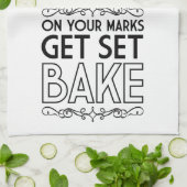 マークにセット焼き付け（黒） キッチンタオル (折り畳み)