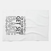 マークにセット焼き付け（黒） キッチンタオル (横)