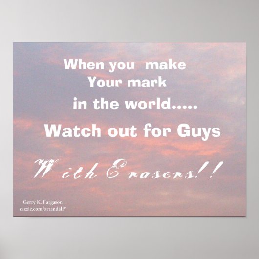 マークのポスターを作る時 ポスター (正面)