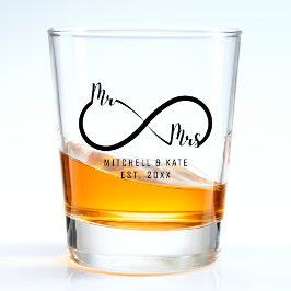 ∞マークのMr＆Mrs結婚式 ショットグラス