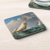 マークを丸めるヨット コースター (左側)