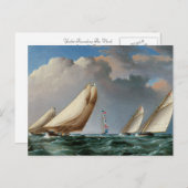 マークを丸めるヨット ポストカード (正面/裏面)