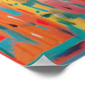 マークカラフルメイキング抽象芸術 ポスター (角)