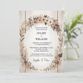 マークガーデンフローラ春ウッドボホ素朴結婚ズ 招待状 (スタンド正面)