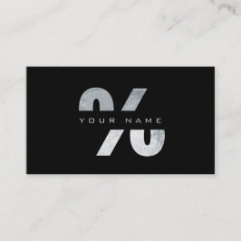 %マークシルバーラグジュアリーブラックVip 名刺