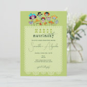 マークス&マトリモンスハロウィーンメキシカンカップルのシャワー 招待状 (スタンド正面)