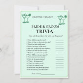 マークス&結婚式新婦&新郎トリビアゲームカード 案内状 (正面)