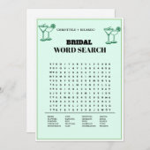 マークス&結婚式離婚語検索ゲームカード 案内状 (正面/裏面)