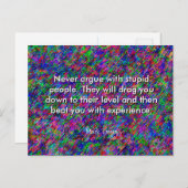 マークトウェイン引用文はがき ポストカード (正面/裏面)