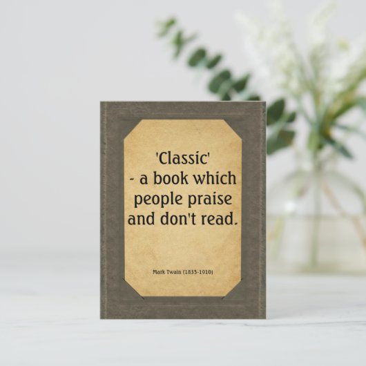 マークトウェイン引用文オンブックス ポストカード (スタンド正面)