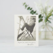 マークトウェイン引用文手書きアメリカ文学 ポストカード (スタンド正面)