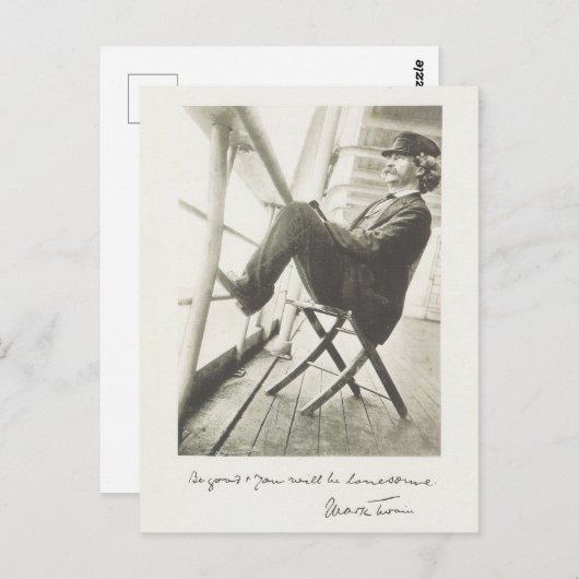 マークトウェイン引用文手書きアメリカ文学 ポストカード (正面/裏面)