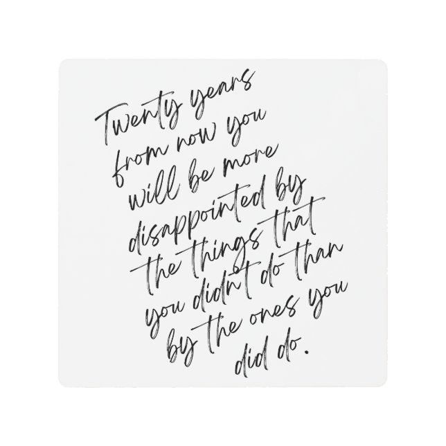 マークトウェイン引用文 メタルプリント (正面)