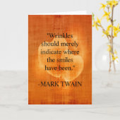 マークトウェイン誕生日引用文ウィズハート カード (黄色い花)