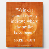 マークトウェイン誕生日引用文ハート フォトプラーク (正面)