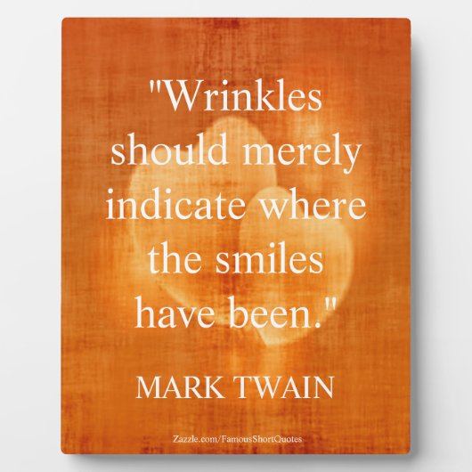 マークトウェイン誕生日引用文ハート フォトプラーク (正面)