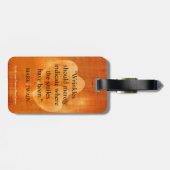 マークトウェイン誕生日引用文ハート ラゲッジタグ (裏面横)